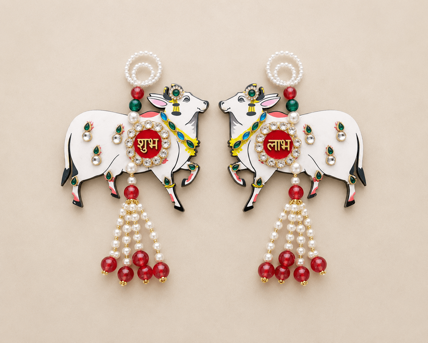 Kamdhenu MDF Kundan work Shubh Labh