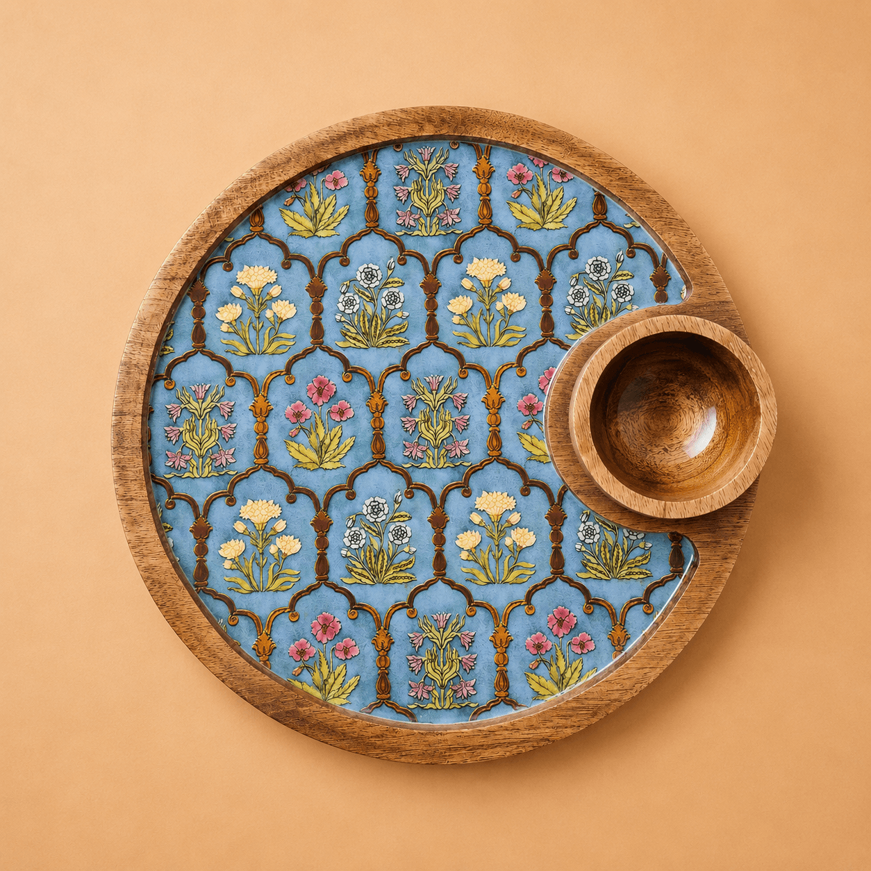 Round Platter with a Bowl. 10"*10"