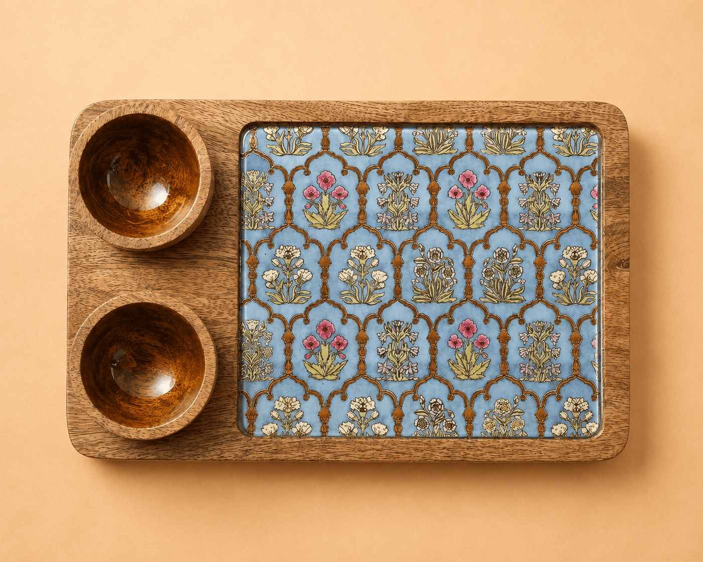 2 Bowls Serving Platter. 12"*8"